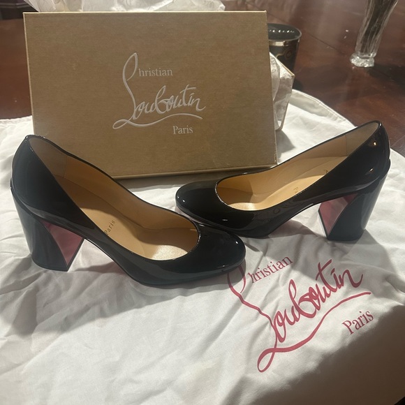 Christian Louboutin Black Patent Leather Heels - Picture 4 of 10